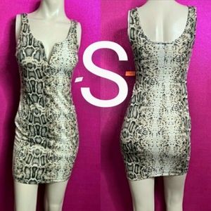 🆕Thick Snake Print Bodycon Mini Dress  Size S
